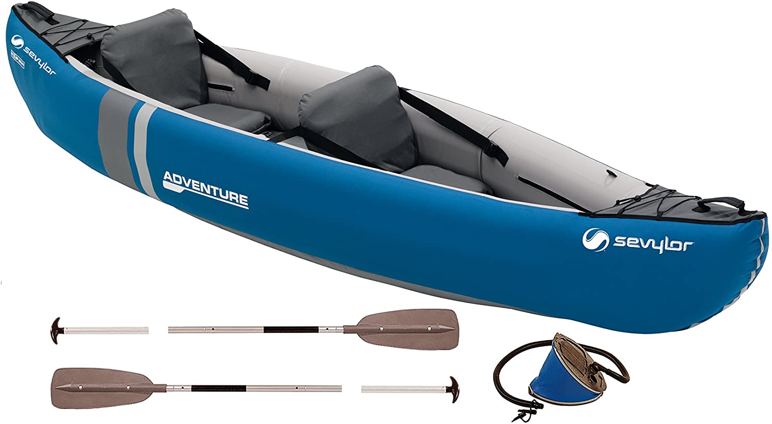 KAYAK ADVENTURE TM KIT INFLABLE SEVYLOR KAYAKS , FLOTADORES INFLABLES GRANDES , BARCAS